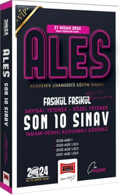 2024 ALES Son 10 Sınav Fasikül Fasikül Çıkmış Sorular (21 Nisan 2024 Sınavı Dahil) Yargı Yayınevi Zeta Fotokopi