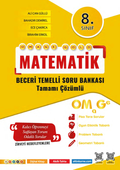 8. Sınıf Omage Gold Matematik Soru Bankası Omega Yayınları Zeta Fotokopi