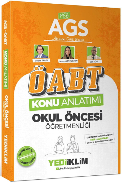 2026 MEB AGS ÖABT Okul Öncesi Öğretmenliği Konu Anlatımı Yediiklim Yayınları Zeta Fotokopi