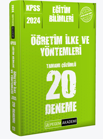 2024 KPSS Eğitim Bilimleri Öğretim İlke ve Yöntemleri 20 Deneme Zeta Fotokopi