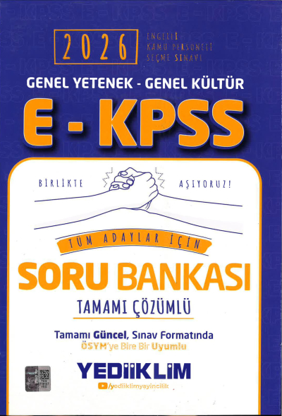 2026 E KPSS Genel Yetenek Genel Kültür Tüm Adaylar İçin Tamamı Çözümlü Soru Bankası Yediiklim Yayınları