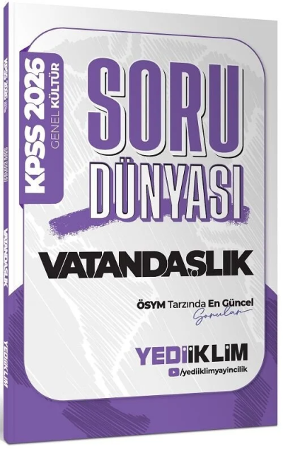 2026 KPSS Genel Yetenek Vatandaşlık Soru Dünyası Yediiklim Yayınları Zeta Fotokopi