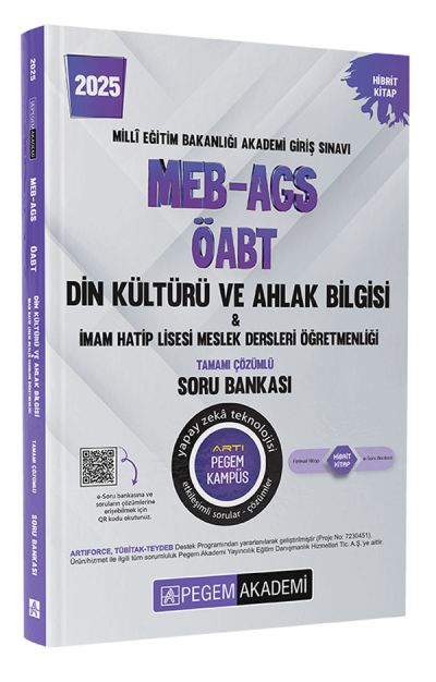 2025 MEB-AGS-ÖABT Din Kültürü ve Ahlak Bilgisi-İmam Hatip Lisesi Mes. Lisesi Tam. Çöz. Soru Bankası Pegem Yayınları Zeta Fotokopi