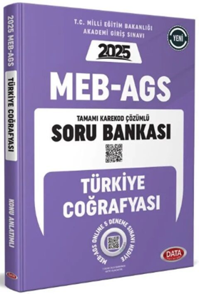 2025 MEB AGS Türkiye Coğrafyası Soru Bankası Çözümlü Data Yayınları Zeta Fotokopi