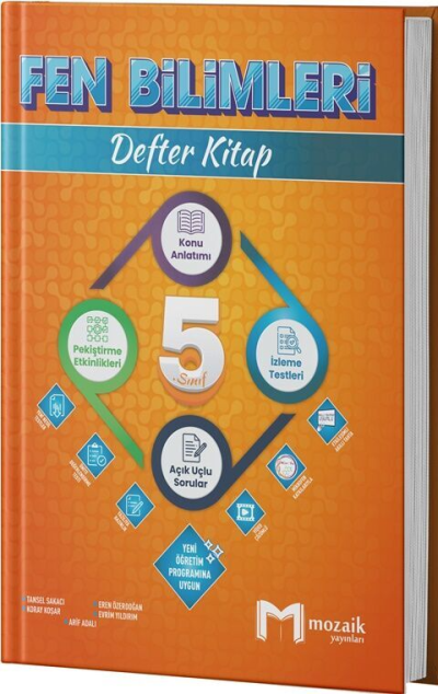 5. Sınıf Fen Bilimleri Defter Kitap Mozaik Yayınları Zeta Fotokopi