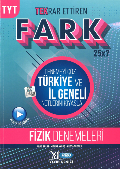 TYT Fizik Fark 25 x 7 Tekrar Ettiren Denemeleri