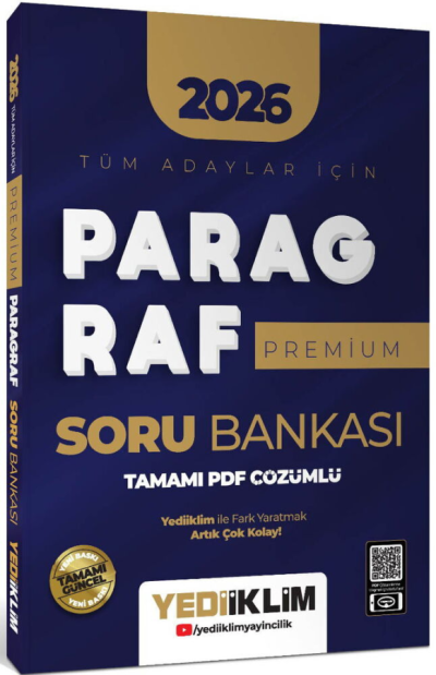 2026 Tüm Adaylar İçin Paragraf Premium Serisi Tamamı PDF Çözümlü Soru Bankası Yediiklim Yayınları Zeta Fotokopi