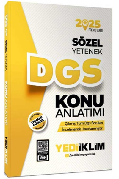 2025 DGS Sözel Yetenek Konu Anlatımı Yediiklim Yayınları Zeta Fotokopi