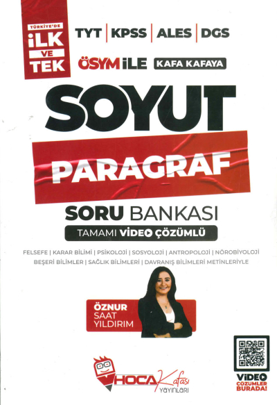 ÖSYM İLE KAFA KAFAYA SOYUT PARAGRAF SORU BANKASI TAMAMI ÇÖZÜMLÜ ÖZNUR SAAT YILDIRIM Zeta Fotokopi