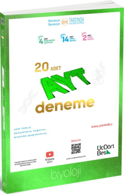 AYT Biyoloji 20 Deneme Üç Dört Beş Yayınları Zeta Fotokopi