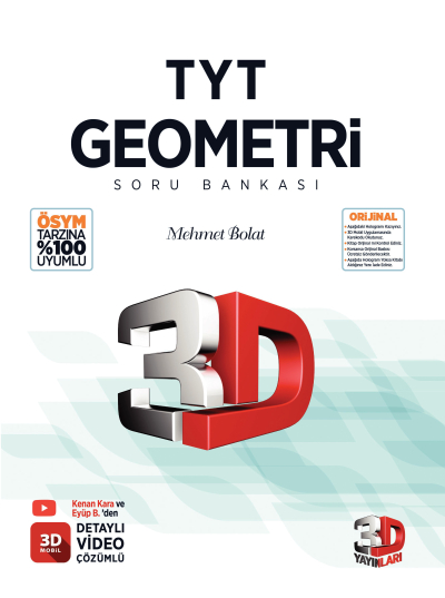 TYT 3D Geometri Tamamı Video Çözümlü Soru Bankası Zeta Fotokopi