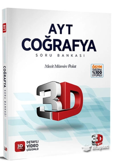 AYT 3D Coğrafya Tamamı Video Çözümlü Soru Bankası Zeta Fotokopi
