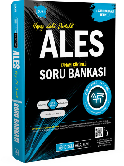 2025 ALES Tamamı Çözümlü Soru Bankası Pegem Yayınları Zeta Fotokopi