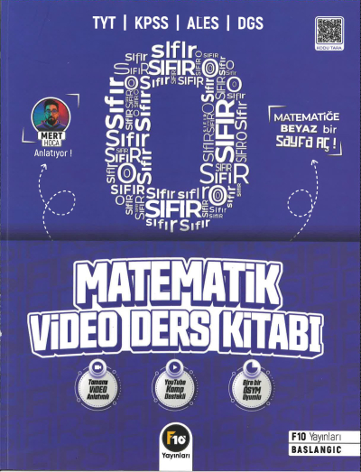 TYT KPSS ALES DGS Sıfırdan Matematik Video Ders Kitabı F10 Yayınları Zeta Fotokopi