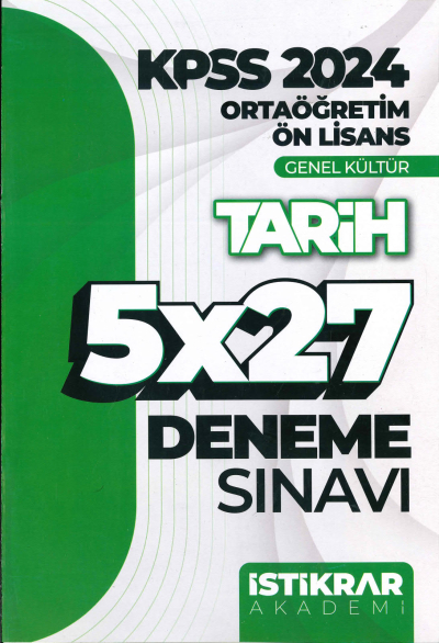 TARİH 5*27 DENEME SINAVI Zeta Fotokopi