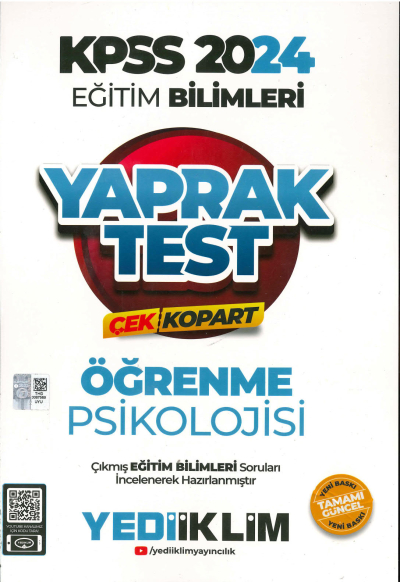 ÖĞRENME PSİKOLOJİSİ YAPRAK TEST Zeta Fotokopi