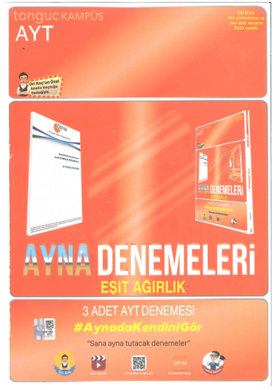 AYT Ayna Denemeleri Eşit Ağırlık Zeta Fotokopi