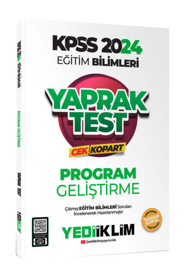 2024 KPSS Eğitim Bilimleri Program Geliştirme Çek Kopart Yaprak Test Zeta Fotokopi