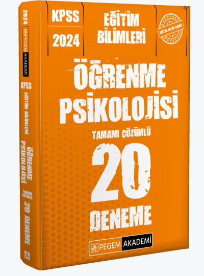 ÖĞRENME PSİKOLOJİSİ 20 DENEME TAMAMI ÇÖZÜMLÜ Zeta Fotokopi