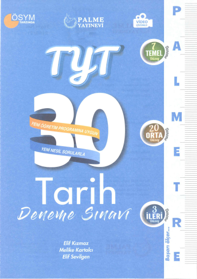 TYT Tarih Palmetre Serisi 30 Deneme Zeta Fotokopi