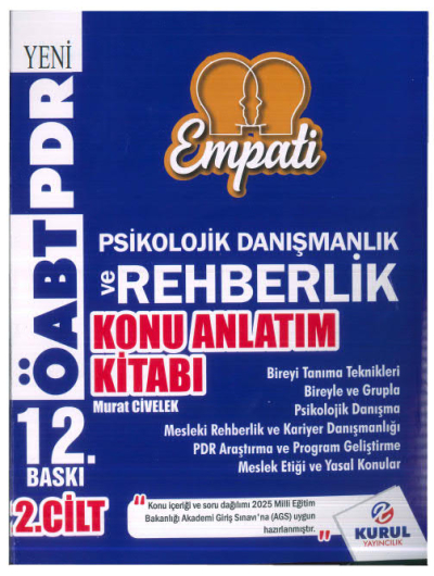 2025 ÖABT Empati Psikolojik Danışmanlık ve Rehberlik Konu Anlatımlı 2. Cilt Zeta Fotokopi