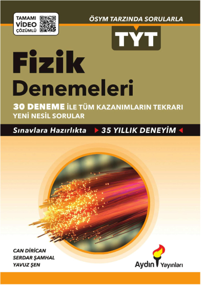 TYT Fizik Denemeleri Tamamı Video Çözümlü Aydın Yayınları
