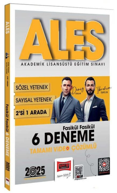 2025 ALES Sayısal-Sözel 2'si Bir Arada Fasikül Fasikül 6 Deneme Tamamı Video Çözümlü Yargı Yayınları Zeta Fotokopi