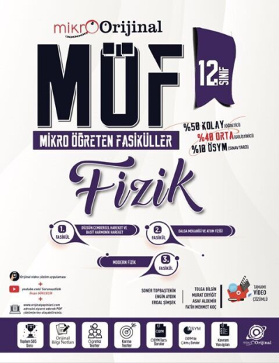 Mikro 12. Sınıf Fizik MÖF Mikro Öğreten Fasiküller Orijinal Yayınları Zeta Fotokopi