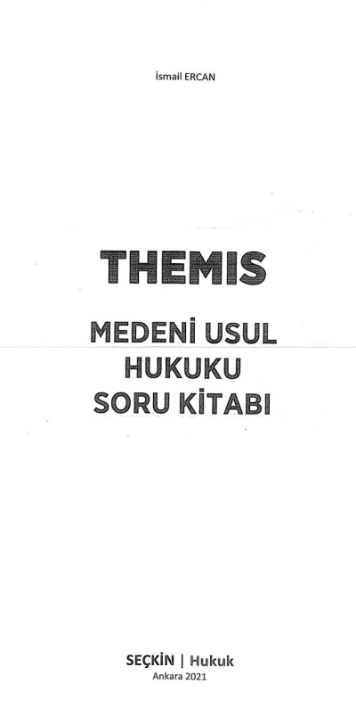THEMIS MEDENİ USUL HUKUK SORU KİTABI
