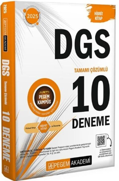 2025 DGS 10 Deneme Pegem Yayınları Zeta Fotokopi