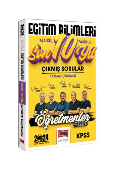 2024 KPSS Eğitim Bilimleri Öğretmenler Ekibi Tamamı Çözümlü Fasikül Fasikül Çıkmış Sorular Son 10 Yıl Zeta Fotokopi