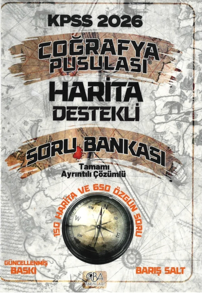 2026 KPSS Coğrafya Pusulası Harita Destekli Soru Bankası CBA Yayınları Zeta Fotokopi