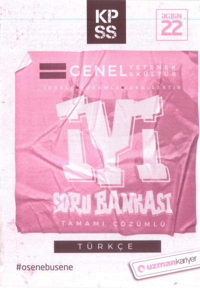 GY GK TÜRKÇE İYİ ÇÖZÜMLÜ SORU BANKASI Zeta Fotokopi