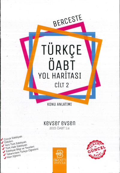 BERCESTE TÜRKÇE ÖABT YOL HARİTASI CİLT 2 Zeta Fotokopi