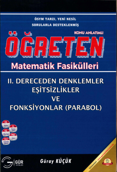 TYT-AYT ÖĞRETEN MATEMATİK 2. DERECEDEN DENKLEMLER EŞİTSİZLİKLER VE FONKSİYONLAR KONU ANLATIMLI Zeta Fotokopi