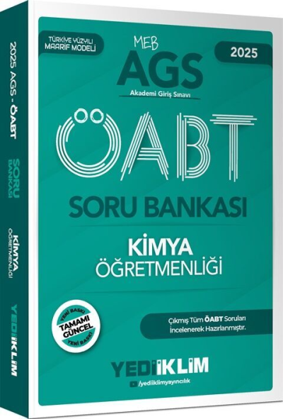 2025 MEB AGS ÖABT Kimya Öğretmenliği Soru Bankası Yediiklim Yayınları Zeta Fotokopi