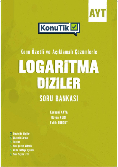 AYT KonuTik Logaritma Diziler Soru Bankası Okyanus Yayınları Zeta Fotokopi