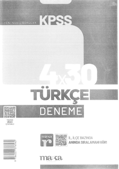 TÜRKÇE 4*30 DENEME VİDEO ÇÖZÜMLĞ Zeta Fotokopi