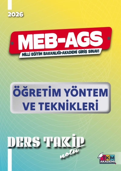 2026 MEB-AGS Öğretim Yöntem ve Teknikleri Ders Takip Notu TKM Akademi Zeta Fotokopi