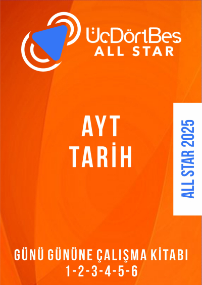 ALL STAR AYT TARİH Günü Gününe Çalışma Kitabı (1-2-3-4-5-6 Hepsi Bir Arada)