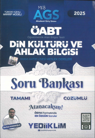 2025 MEB AGS ÖABT Din Kültürü ve Ahlak Bilgisi Tamamı Çözümlü Soru Bankası Yediiklim Yayınları Zeta Fotokopi