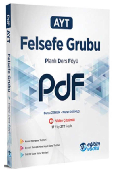 AYT Felsefe Grubu Planlı Ders Föyü Video Anlatım Destekli Eğitim Vadisi Yayınları Zeta Fotokopi