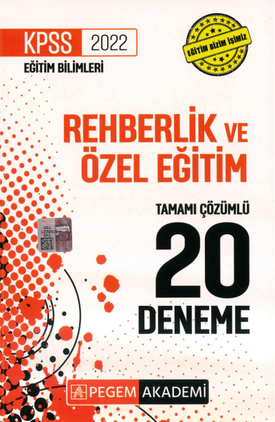 REHBERLİK VE ÖZEL EĞİTİM 20 DENEME ÇÖZÜMLÜ