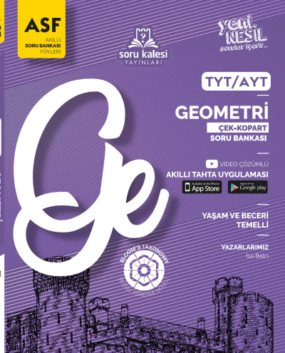 TYT- AYT Geometri Çek Kopart Akıllı Soru Bankası Föyü Soru Kalesi Zeta Fotokopi