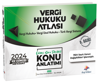Dizgi Kitap 2024 Vergi Hukuku Atlası Çıkmış Soru Destekli Konu Anlatımı Enes Eslem İsmail Bayer Zeta Fotokopi