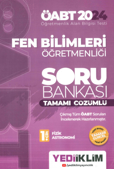 FEN BİLİMLERİ ÖĞRETMENLİĞİ SORU BANKASI TAMAMI ÇÖZÜMLÜ