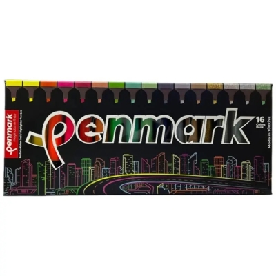 Penmark Fosforlu Kalem 16 Renk Set Süper Kutu Zeta Fotokopi