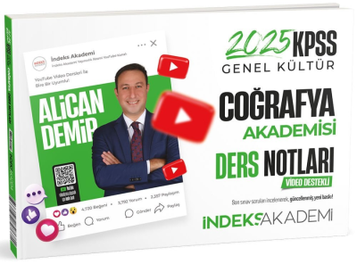 İndeks Akademi 2025 KPSS Coğrafya Akademisi Video Ders Notları Zeta Fotokopi