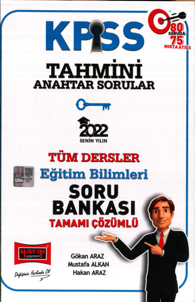 TAHMİN SORULAR EĞİTİM BİLİMLERİ TÜM DERSLER SORU BANKASI ÇÖZÜMLÜ Zeta Fotokopi