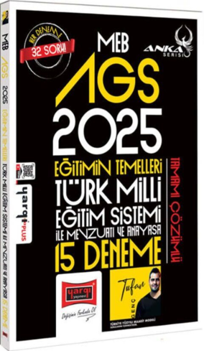 2025 MEB-AGS Eğitimin Temelleri, Türk Milli Eğitim Sistemi İle Mevzuatı ve Anayasa 15 Deneme Çözümlü Anka Serisi Yargı Yayınları Zeta Fotokopi